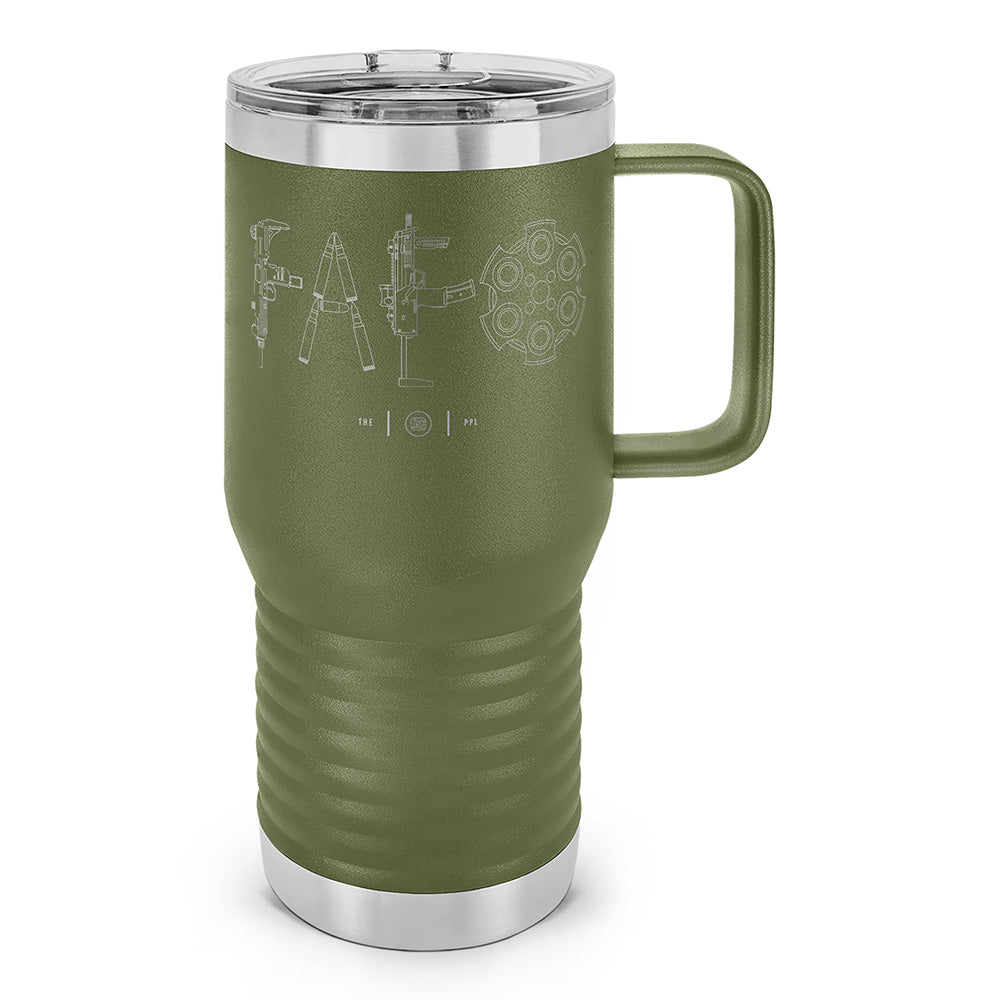 F Around & Find Out FAFO Detailed Laser Etched 20oz Travel Mug