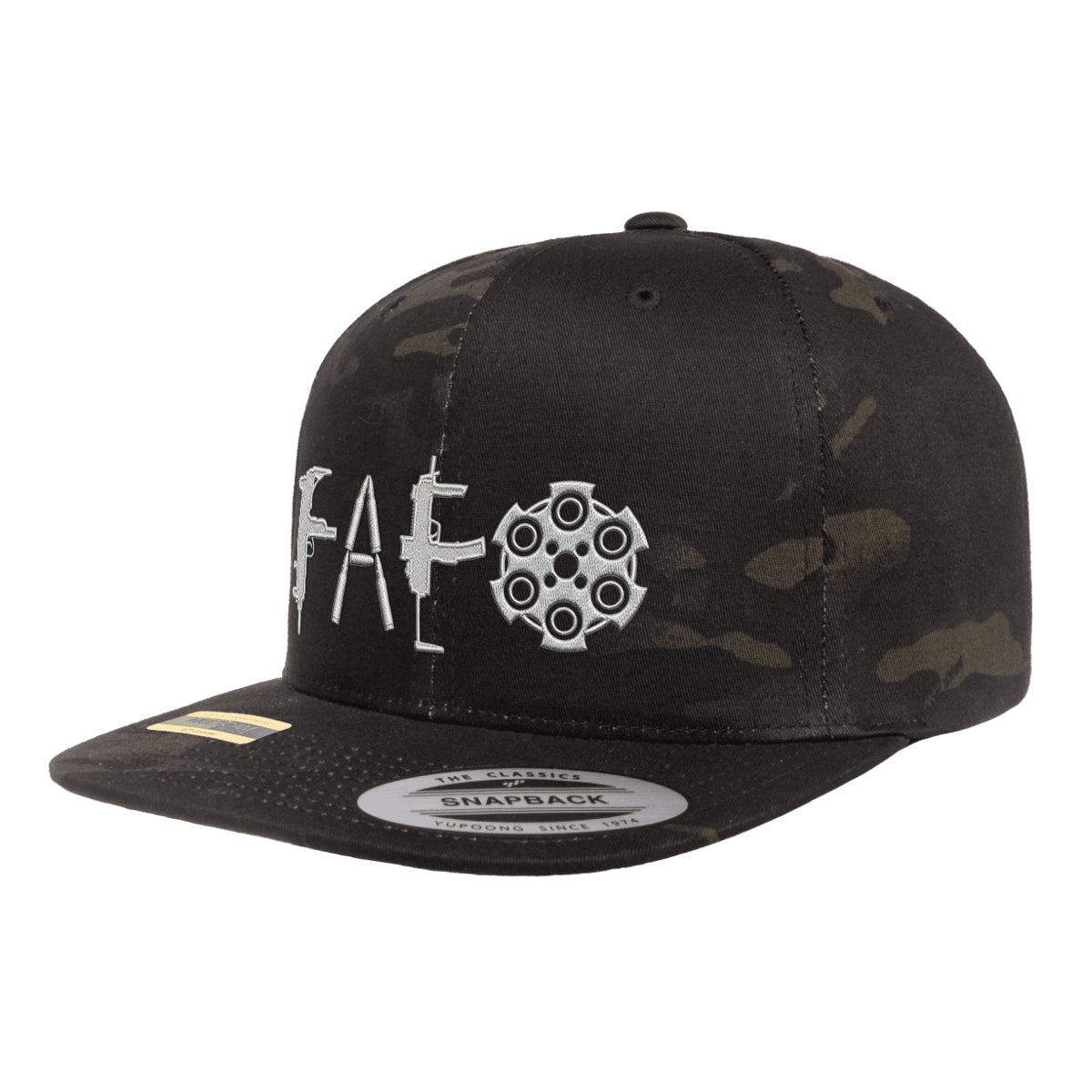 F Around & Find Out FAFO Embroidered Black MultiCam Snapback