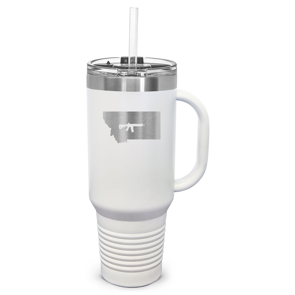 Keep Montana Tactical Laser Etched 40oz Tumbler, Vacuum Insulated, With Handle & Straw