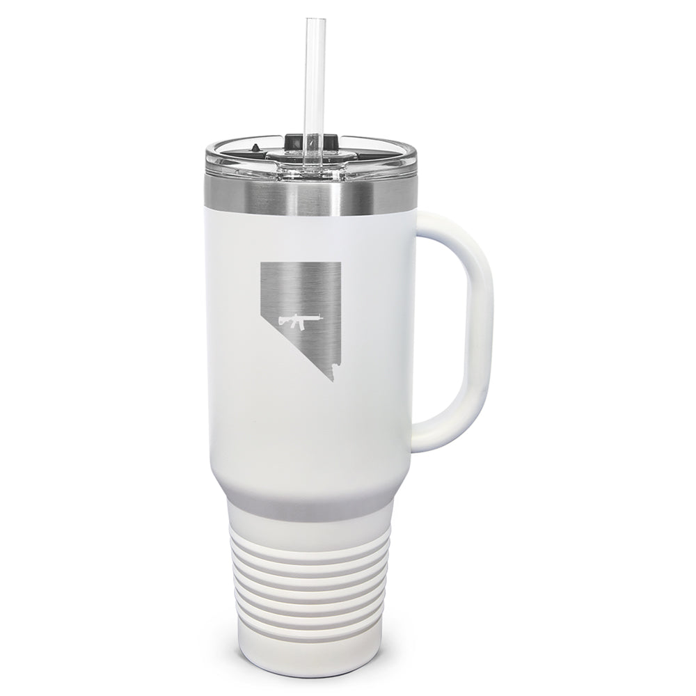 Keep Nevada Tactical Laser Etched 40oz Tumbler, Vacuum Insulated, With Handle & Straw