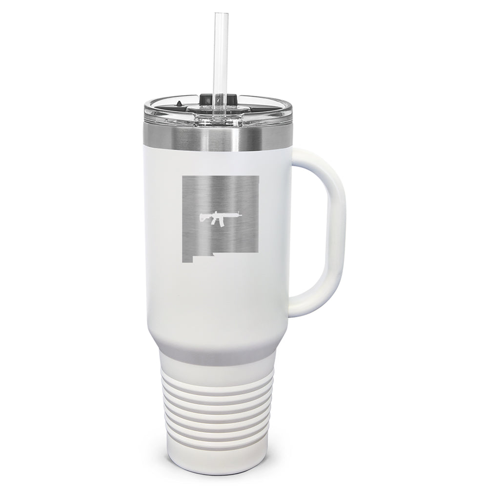 Keep New Mexico Tactical Laser Etched 40oz Tumbler, Vacuum Insulated, With Handle & Straw