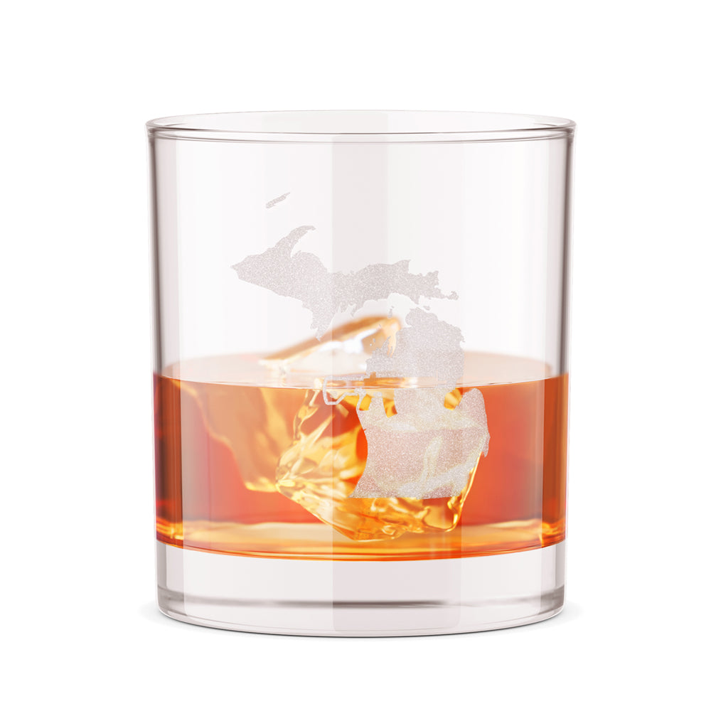 Keep Michigan Tactical 12oz Whiskey Glass
