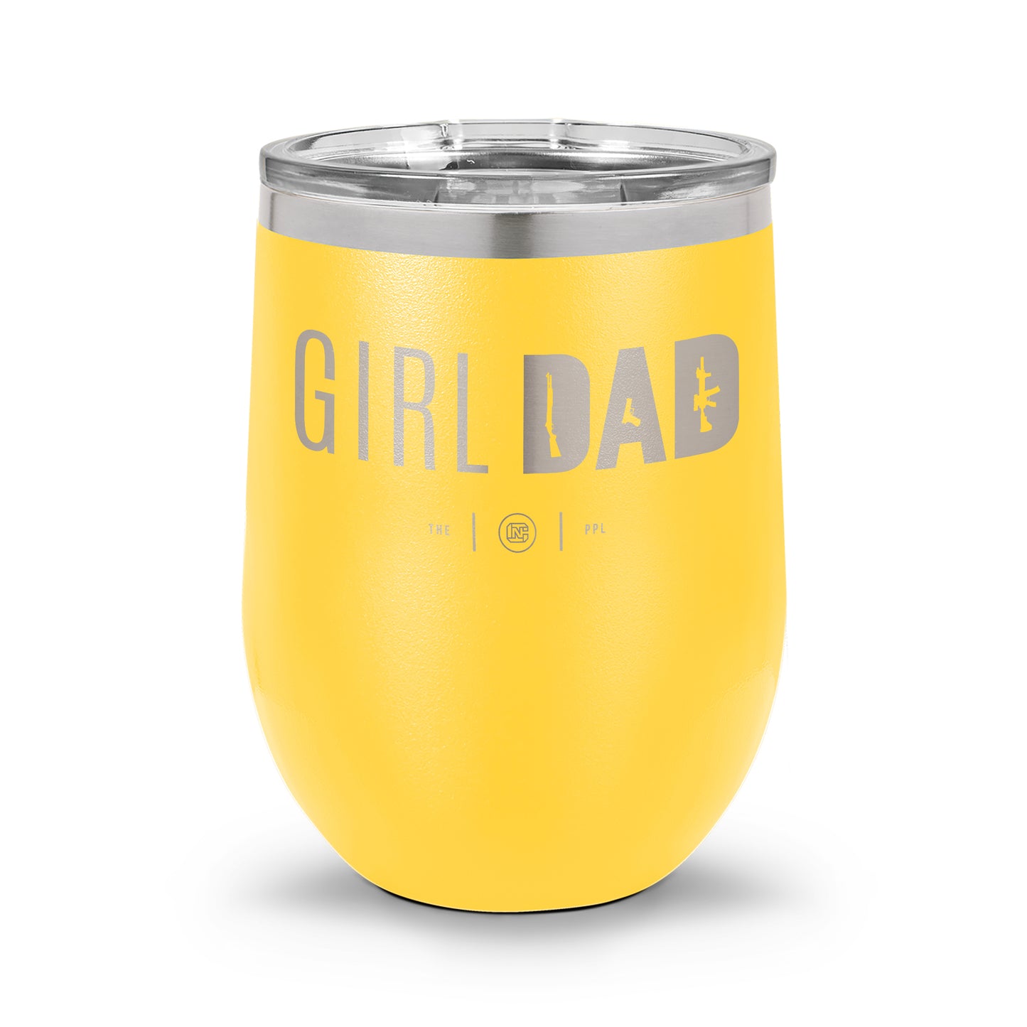 Girl Dad | 12oz Laser Etched Stemless Wine Cup