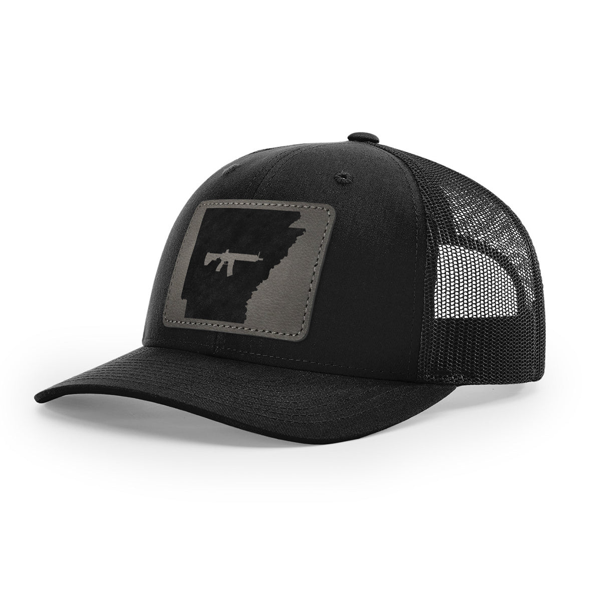 Keep Arkansas Tactical Leather Patch Trucker Hat