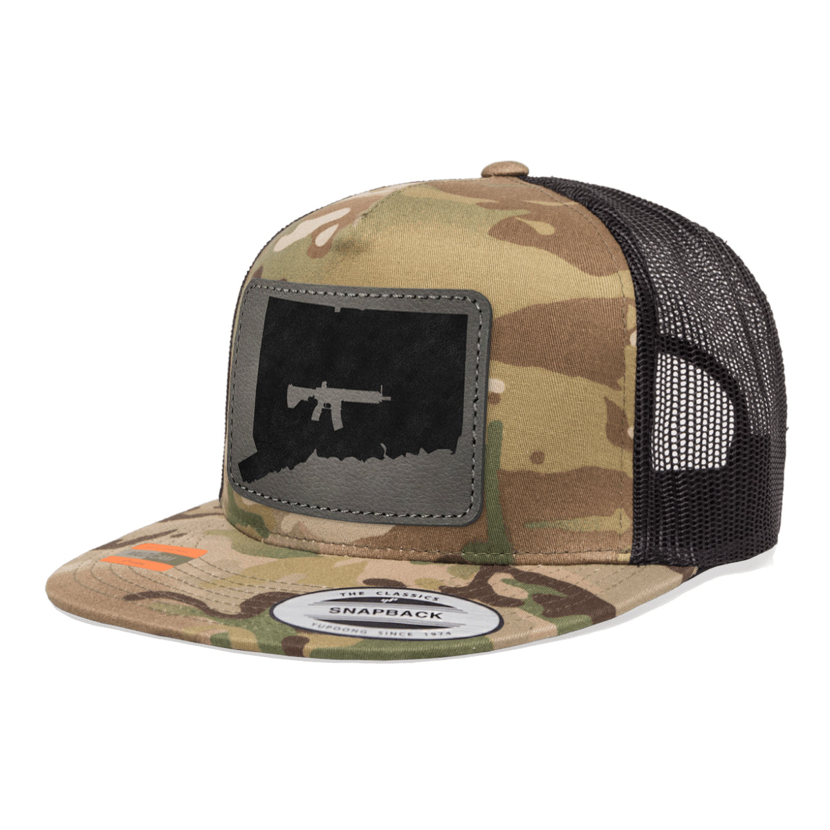 Keep Connecticut Tactical Leather Patch Tactical Arid Trucker Hat Snapback