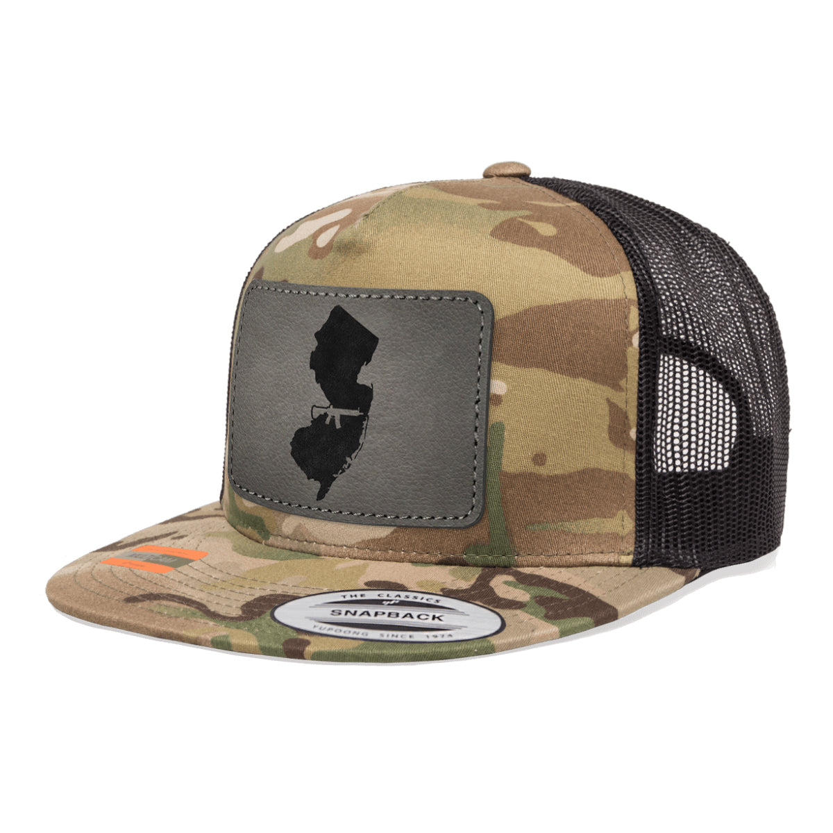 Keep New Jersey Tactical Leather Patch Tactical Arid Trucker Hat Snapback