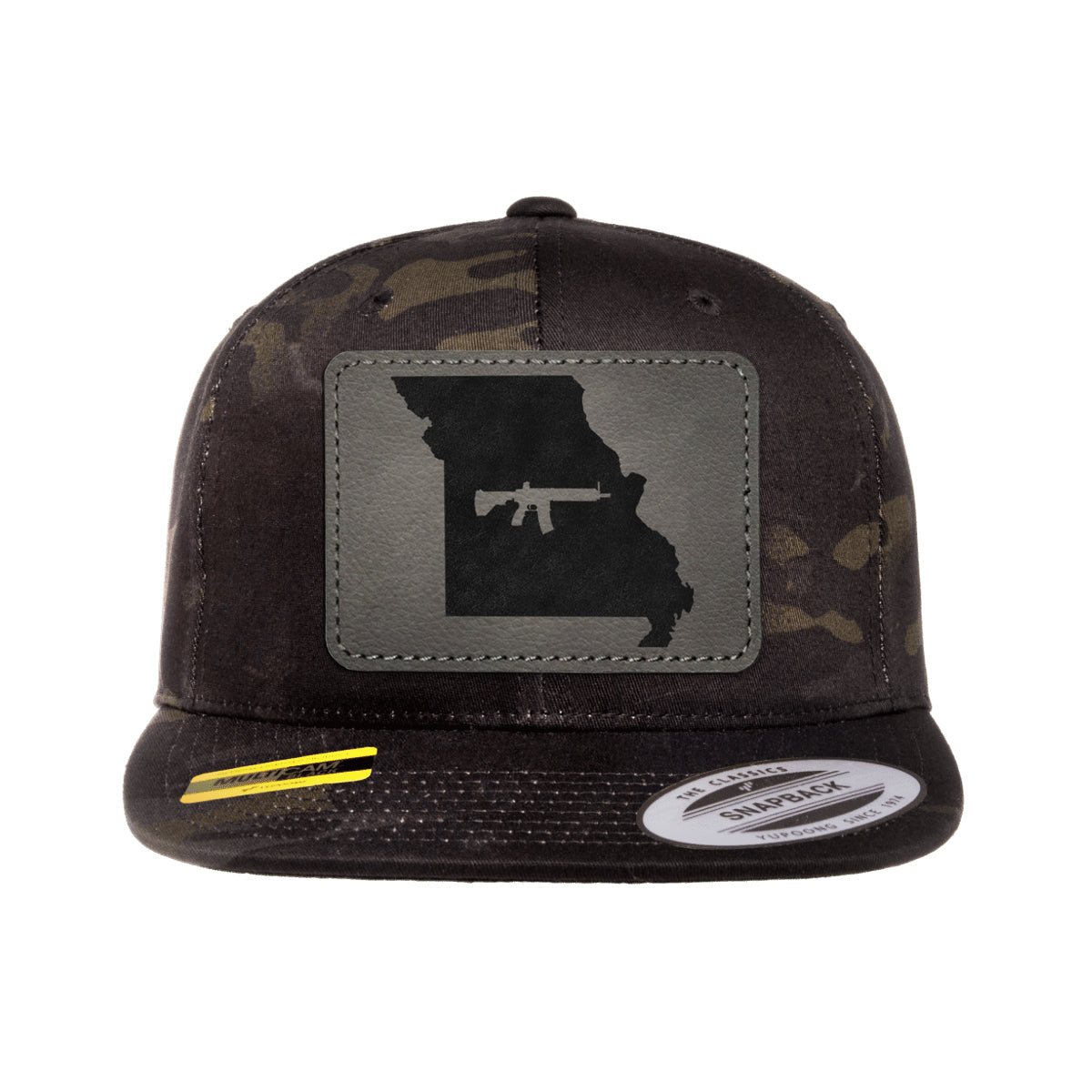 Keep Missouri Tactical Leather Patch Black Multicam Snapback