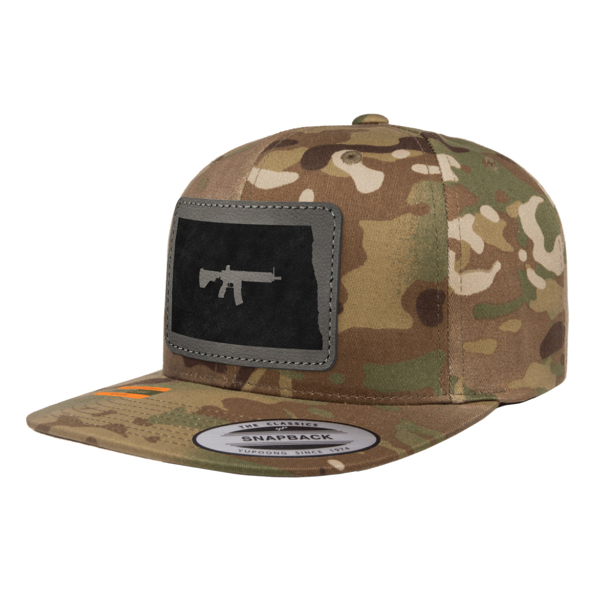 Keep North Dakota Tactical Leather Patch Tactical Arid Snapback