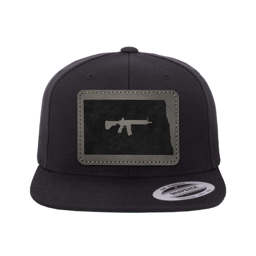 Keep North Dakota Tactical Leather Patch Hat Snapback