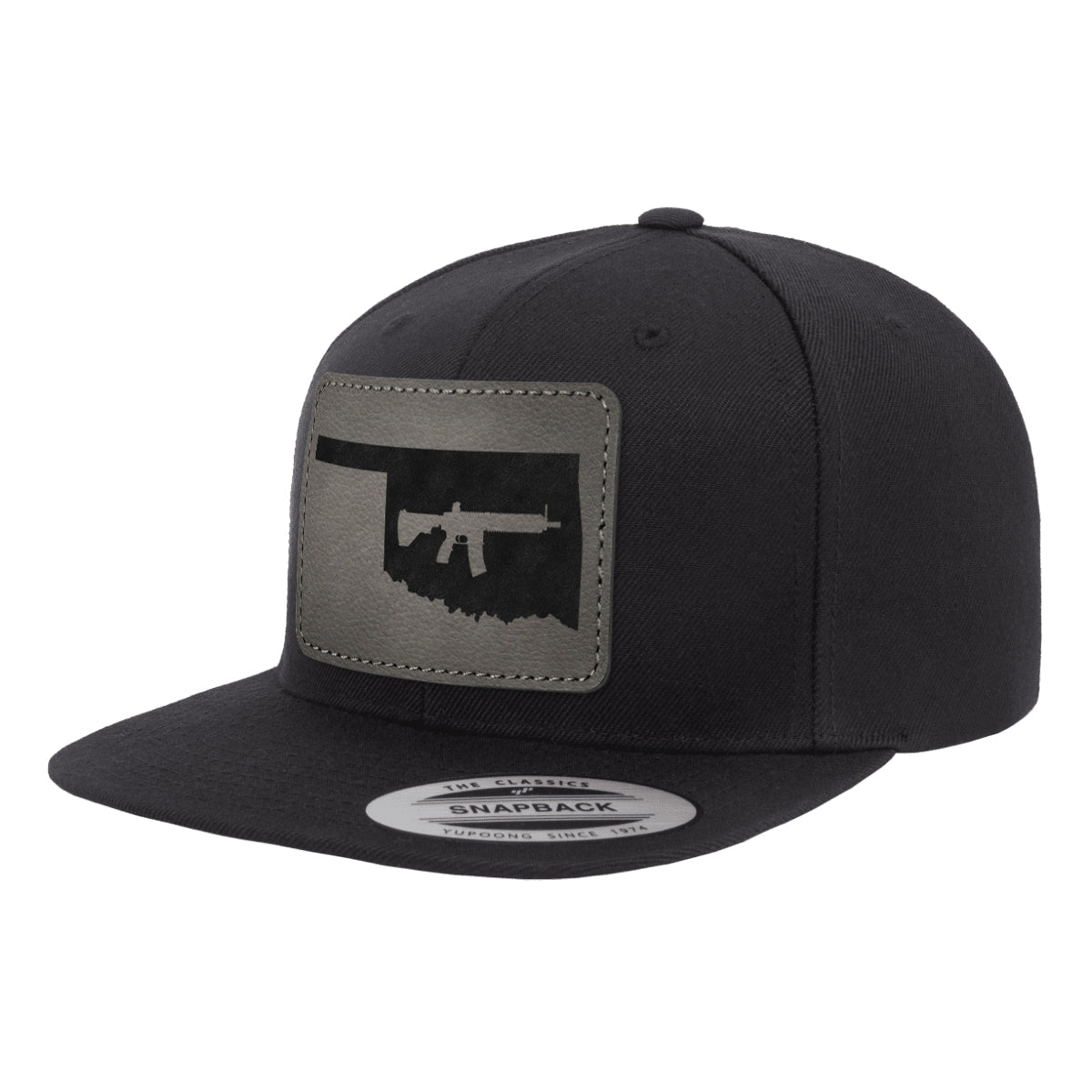 Keep Oklahoma Tactical Leather Patch Hat Snapback