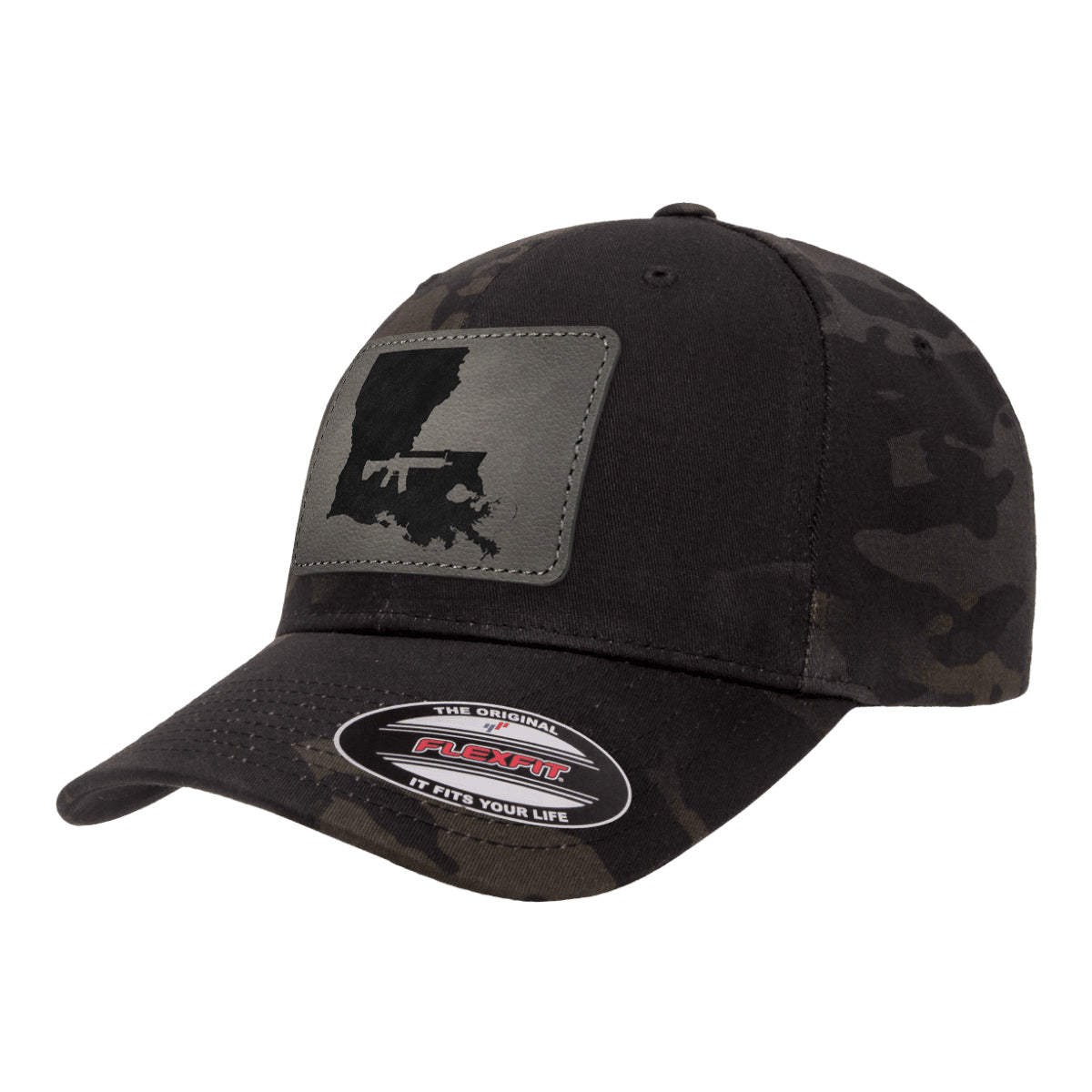 Keep Louisiana Tactical Leather Patch Black Multicam Hat Flexfit