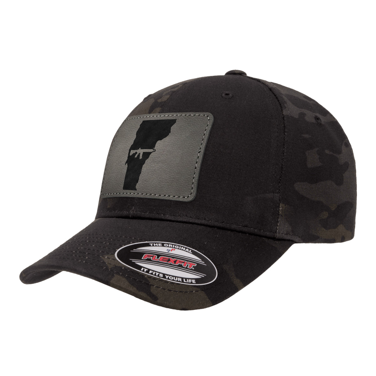 Keep Vermont Tactical Leather Patch Black Multicam Hat Flexfit