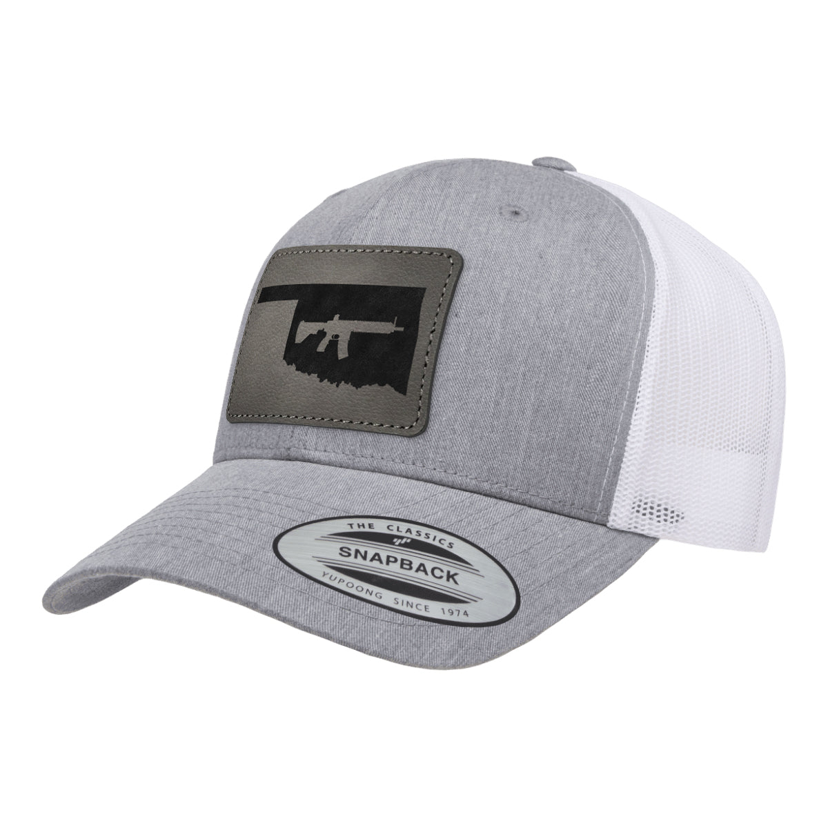 Keep Oklahoma Tactical Leather Patch Trucker Hat