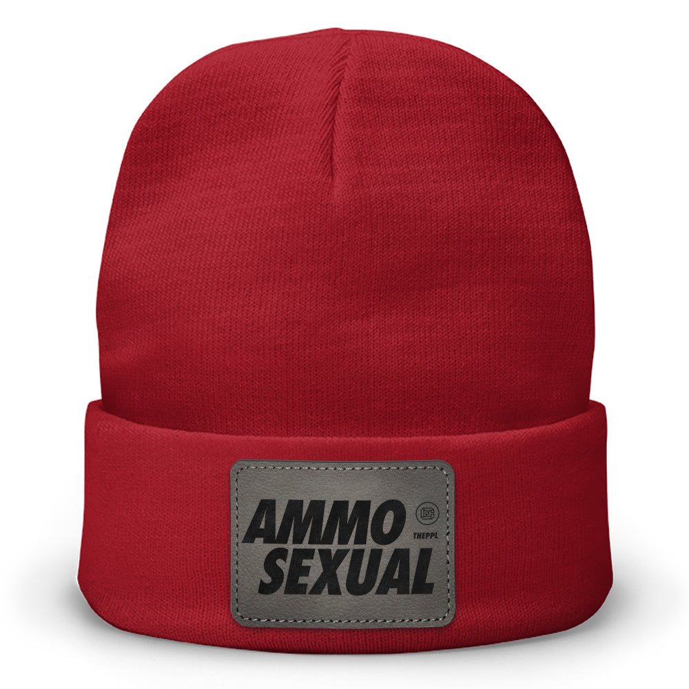 AmmoSexual Leather Patch Beanie