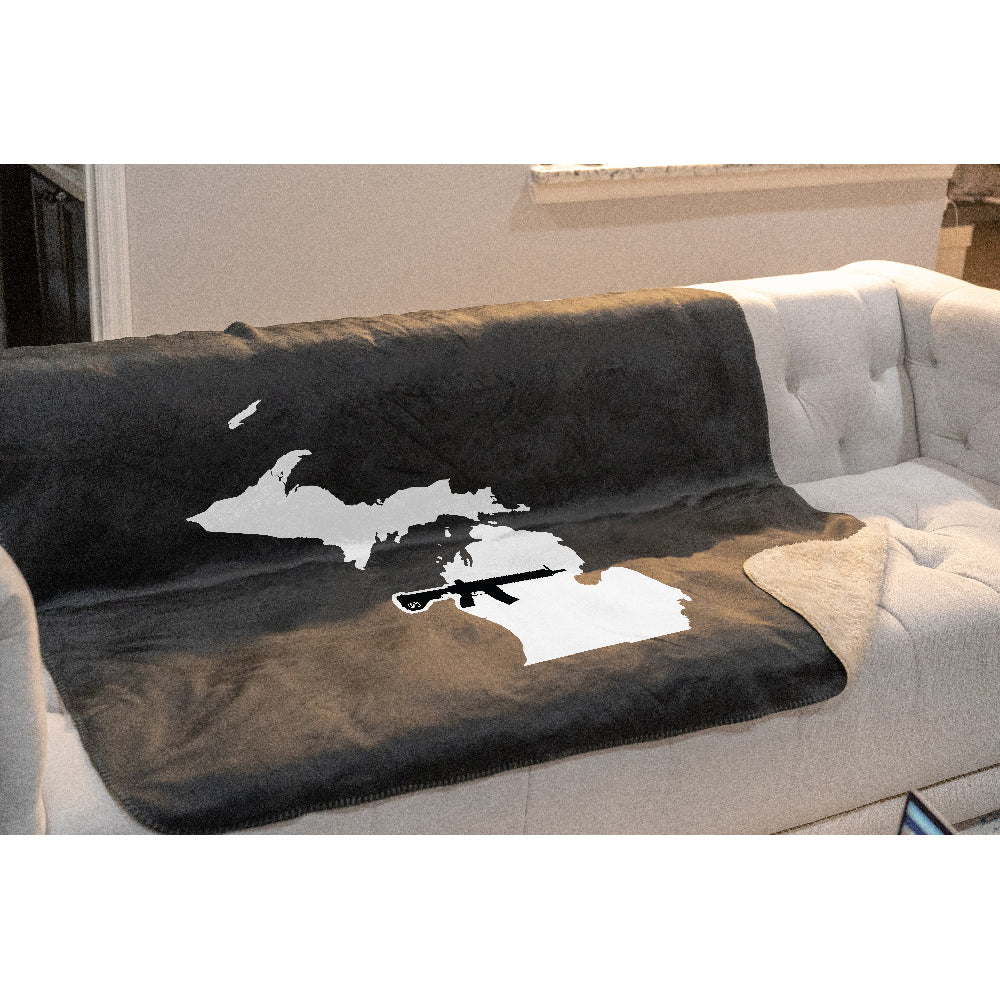 Keep Michigan Tactical Sherpa Throw Blanket