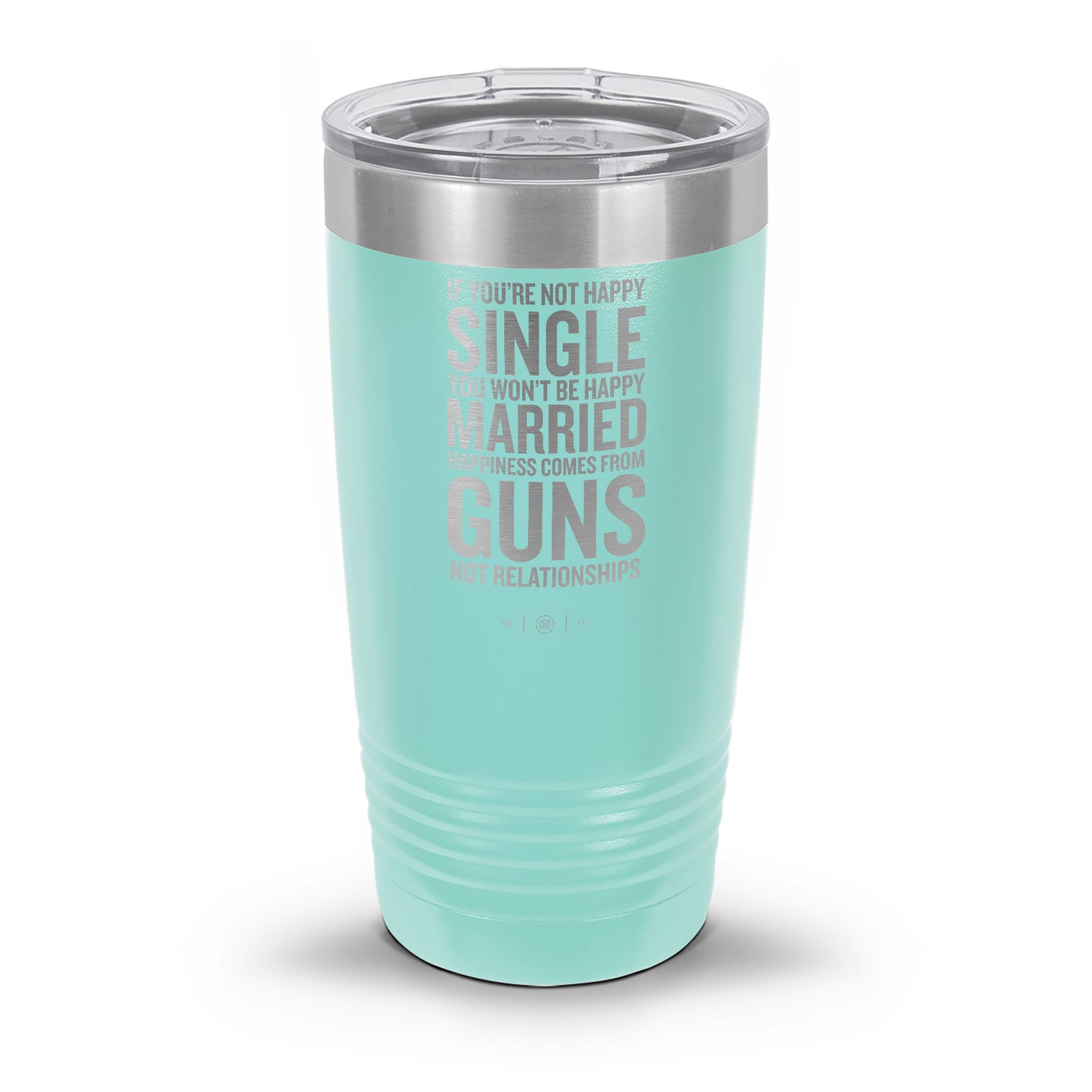 Happiness Comes From Guns Laser Etched 30oz/20oz Tumbler
