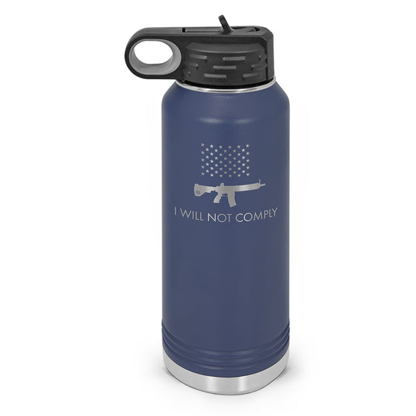 I Will Not Comply Double Wall Insulated Water Bottle