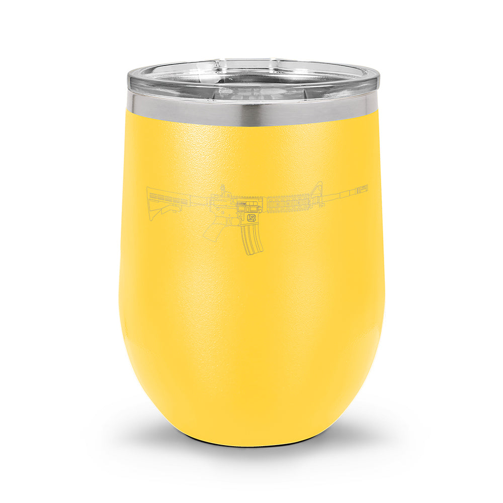 AR-15 Detailed Outline | 12oz Stemless Wine Cup