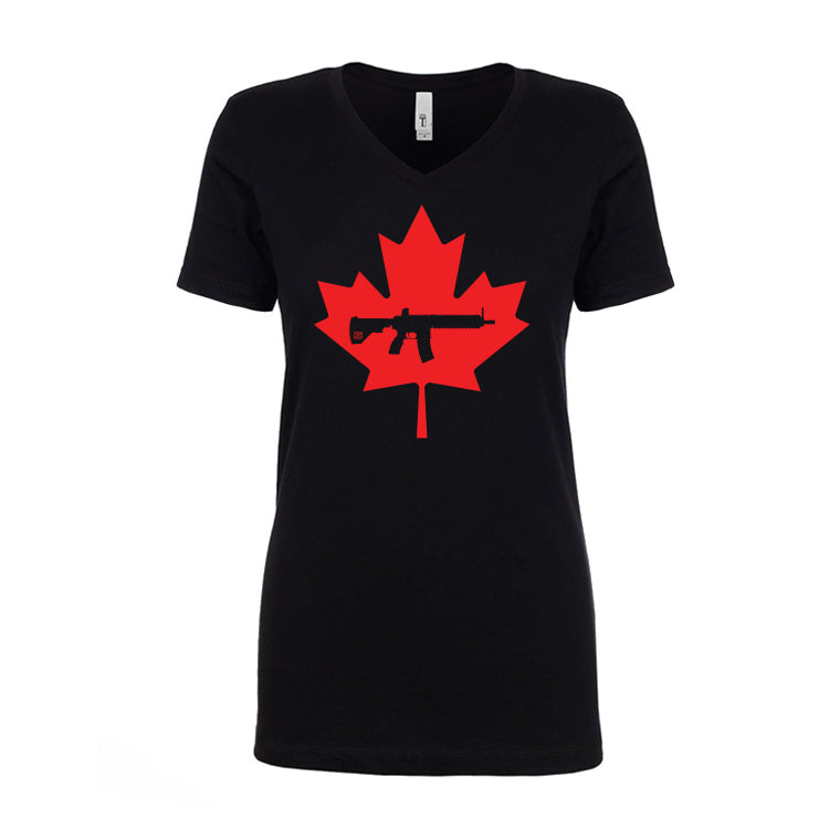 Keep Canada Tactical Maple Leaf Women's V Neck