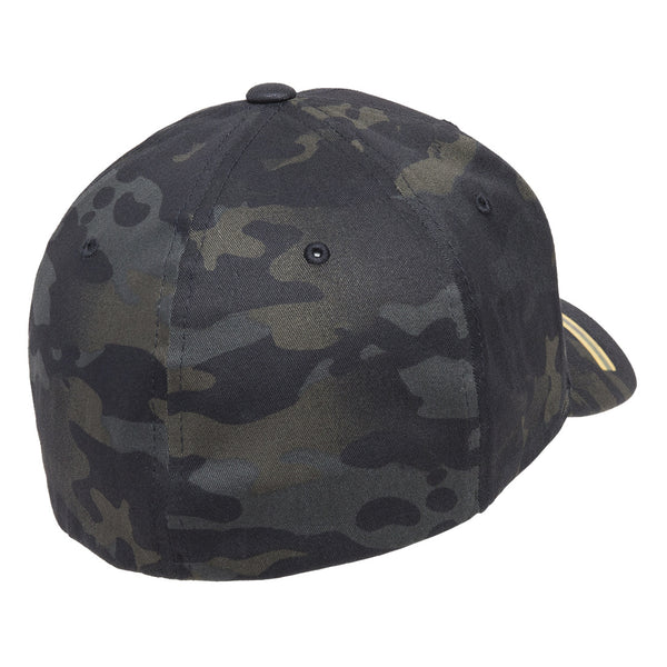 – Black Tactical PewPewLife Logo Hat CN FlexFit MultiCam