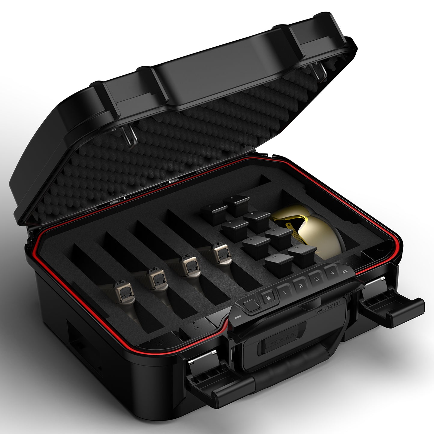 LifePod XT Portable Biometric Travel Lockbox with Pluck Foam