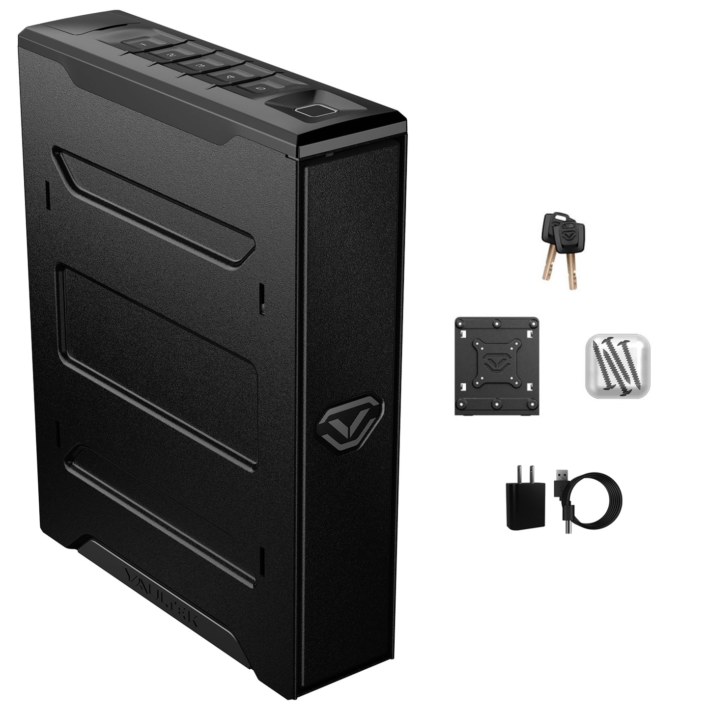 Vaultek Slider ViSN WiFi Quick Access Biometric Pistol Safe with Mounting Plate