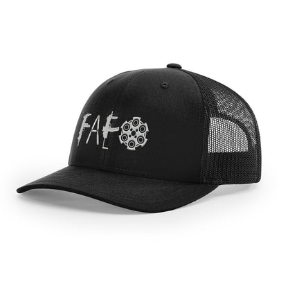F Around & Find Out FAFO Embroidered Black Trucker Hat