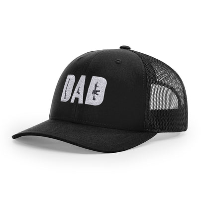 Dad Embroidered Black Trucker Hat