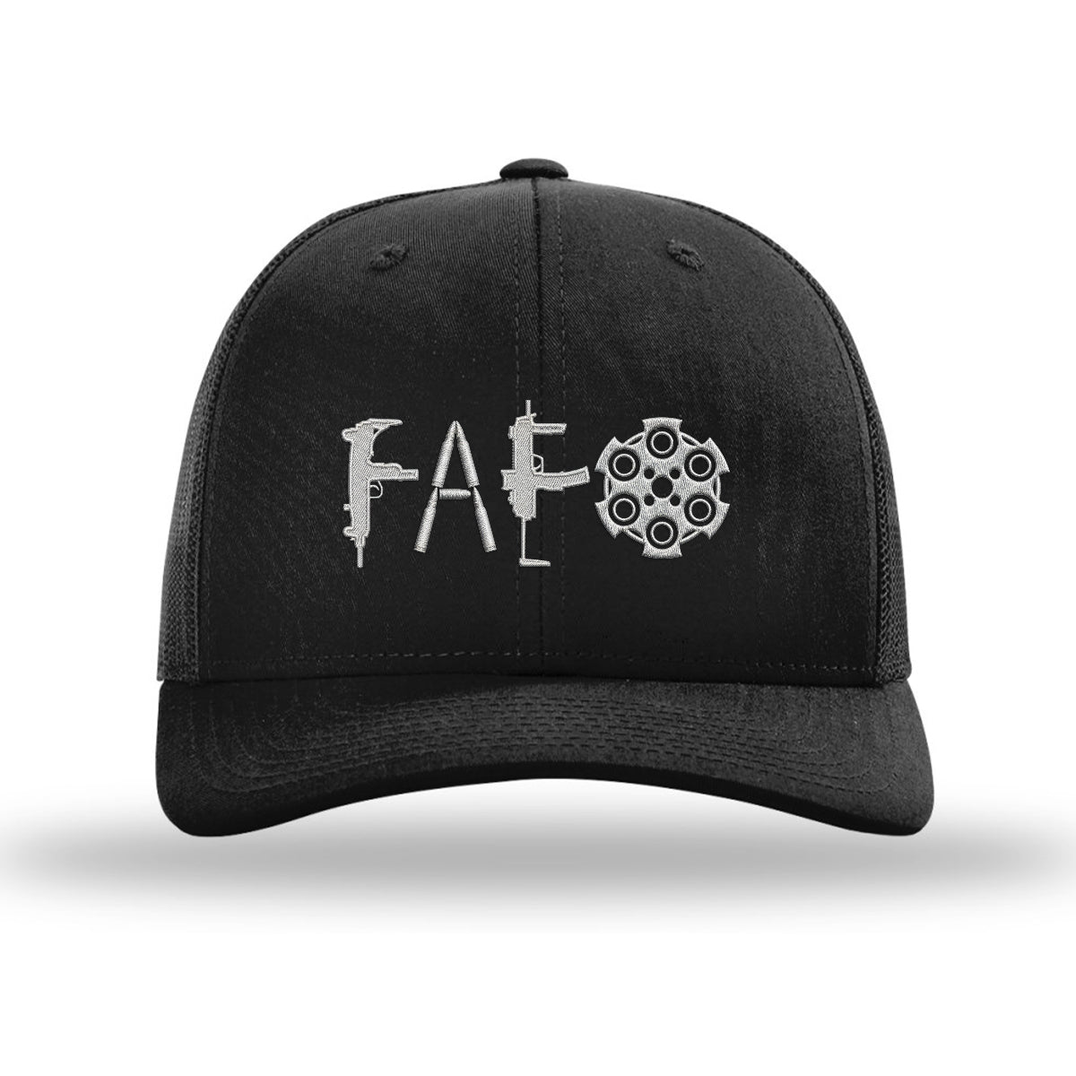 F Around & Find Out FAFO Embroidered Black Trucker Hat