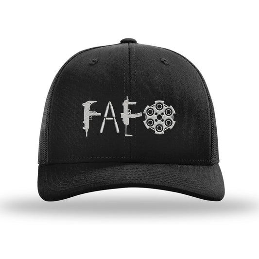 F Around & Find Out FAFO Embroidered Black Trucker Hat