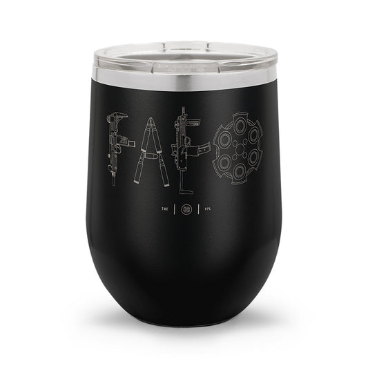 F Around & Find Out FAFO Detailed | Laser Etched 12oz Stemless Wine Cup