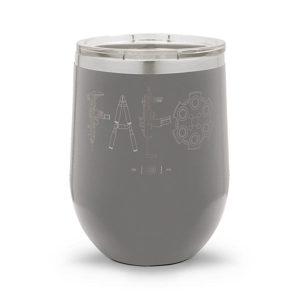 F Around & Find Out FAFO Detailed | Laser Etched 12oz Stemless Wine Cup