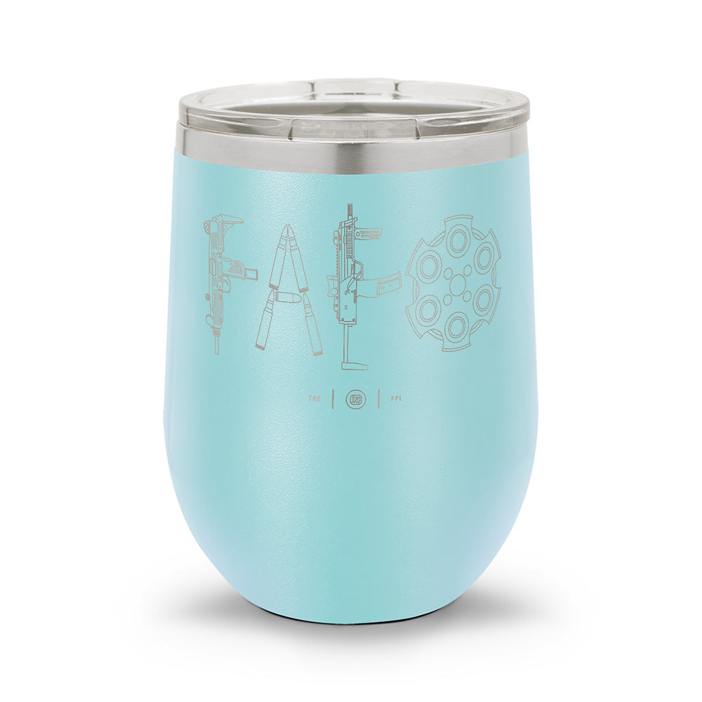 F Around & Find Out FAFO Detailed | Laser Etched 12oz Stemless Wine Cup