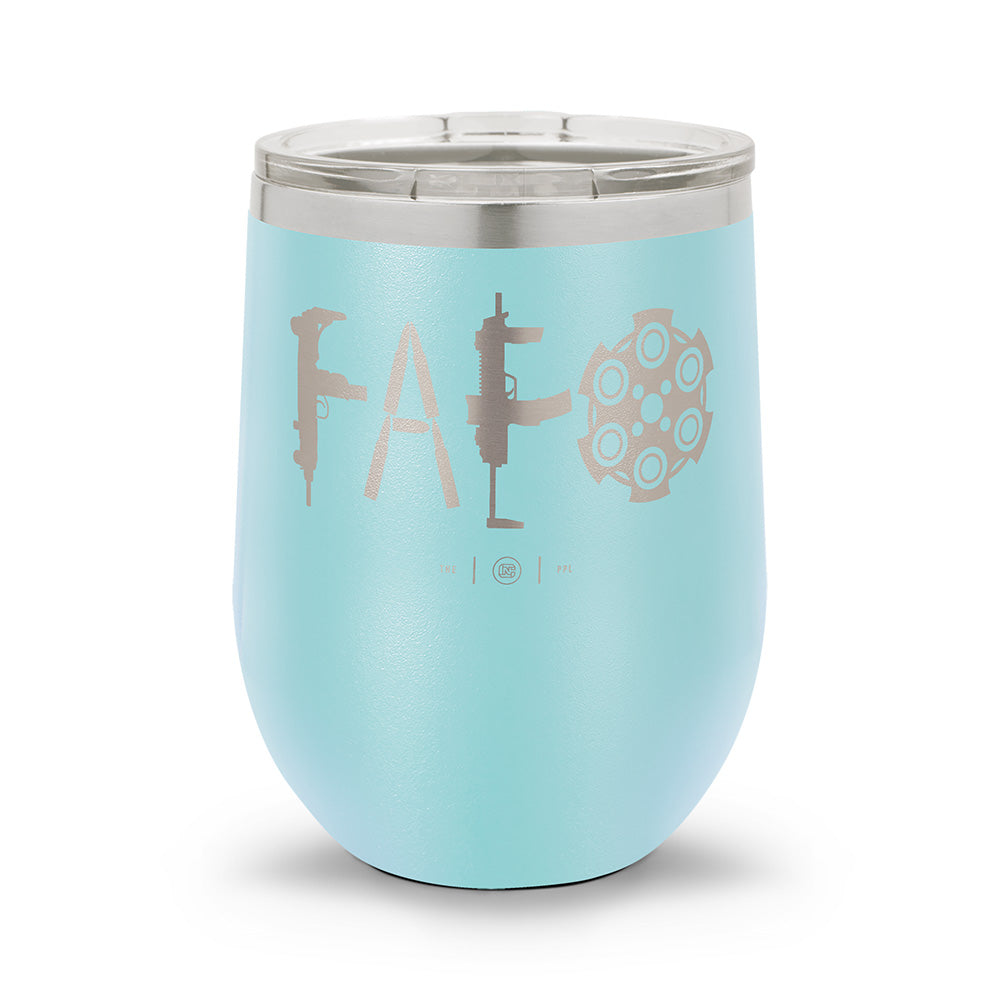 F Around & Find Out FAFO | Laser Etched 12oz Stemless Wine Cup