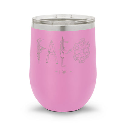 F Around & Find Out FAFO Detailed | Laser Etched 12oz Stemless Wine Cup