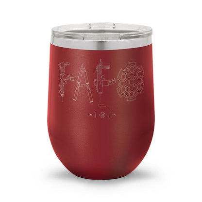 F Around & Find Out FAFO Detailed | Laser Etched 12oz Stemless Wine Cup
