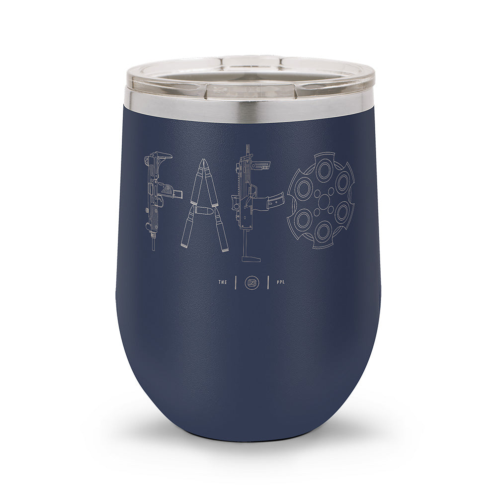 F Around & Find Out FAFO Detailed | Laser Etched 12oz Stemless Wine Cup