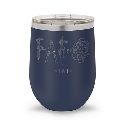 F Around & Find Out FAFO Detailed | Laser Etched 12oz Stemless Wine Cup