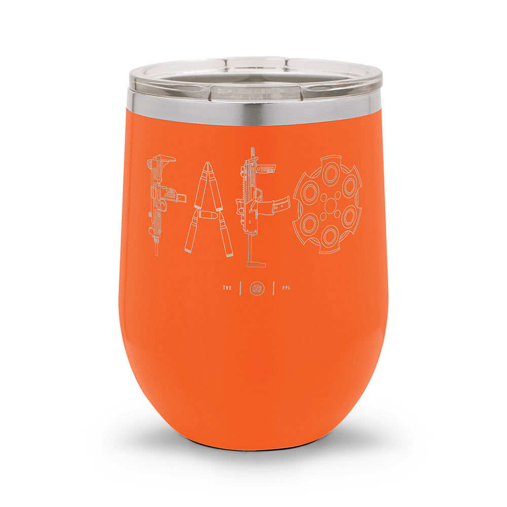 F Around & Find Out FAFO Detailed | Laser Etched 12oz Stemless Wine Cup