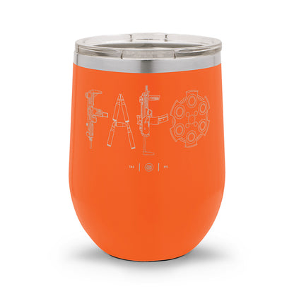 F Around & Find Out FAFO Detailed | Laser Etched 12oz Stemless Wine Cup