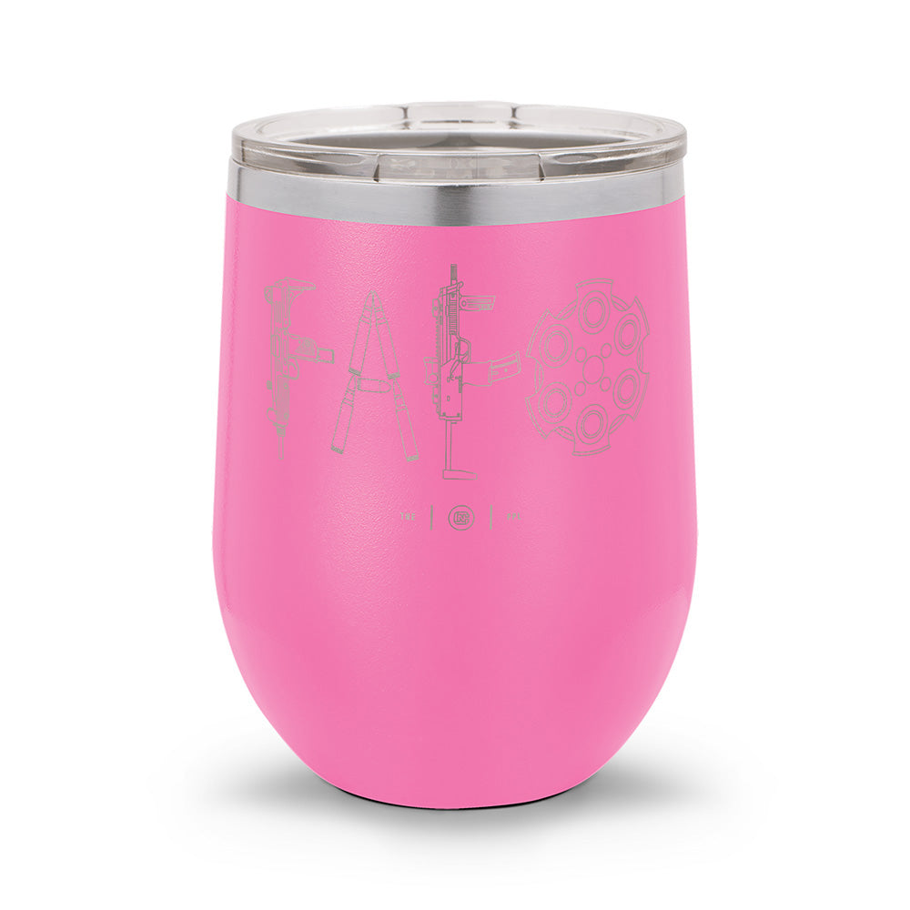 F Around & Find Out FAFO Detailed | Laser Etched 12oz Stemless Wine Cup