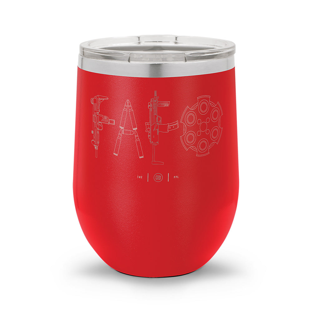 F Around & Find Out FAFO Detailed | Laser Etched 12oz Stemless Wine Cup