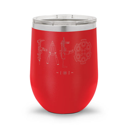 F Around & Find Out FAFO Detailed | Laser Etched 12oz Stemless Wine Cup