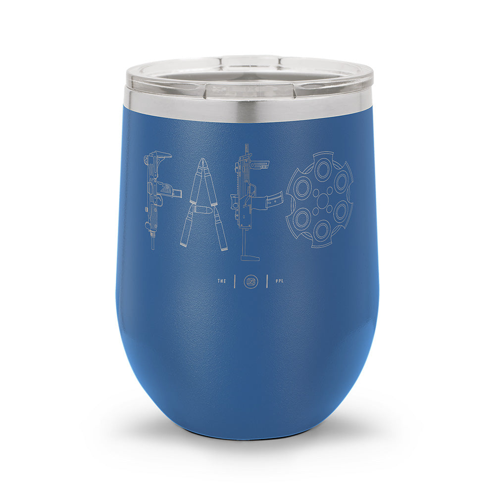 F Around & Find Out FAFO Detailed | Laser Etched 12oz Stemless Wine Cup