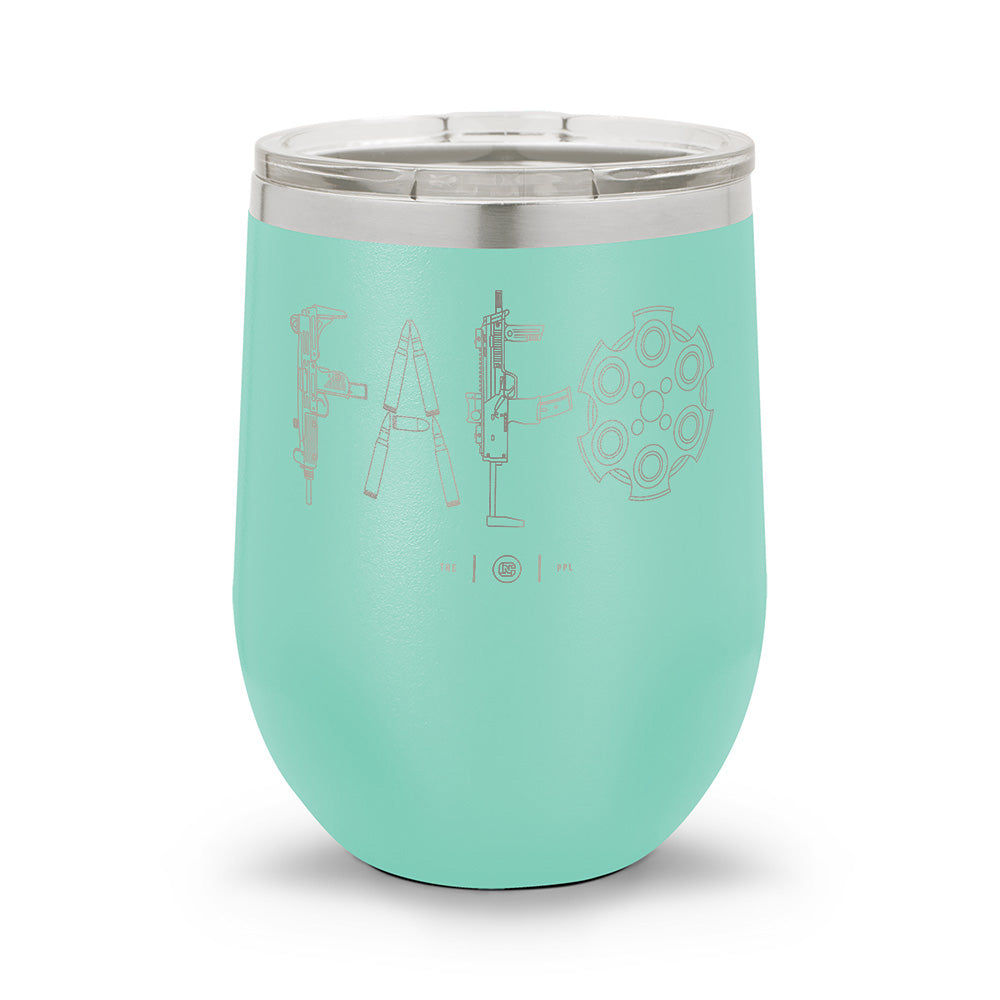 F Around & Find Out FAFO Detailed | Laser Etched 12oz Stemless Wine Cup