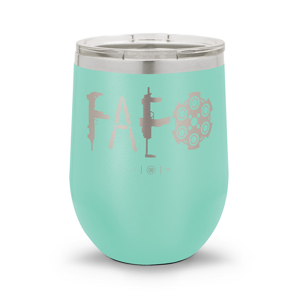 F Around & Find Out FAFO | Laser Etched 12oz Stemless Wine Cup