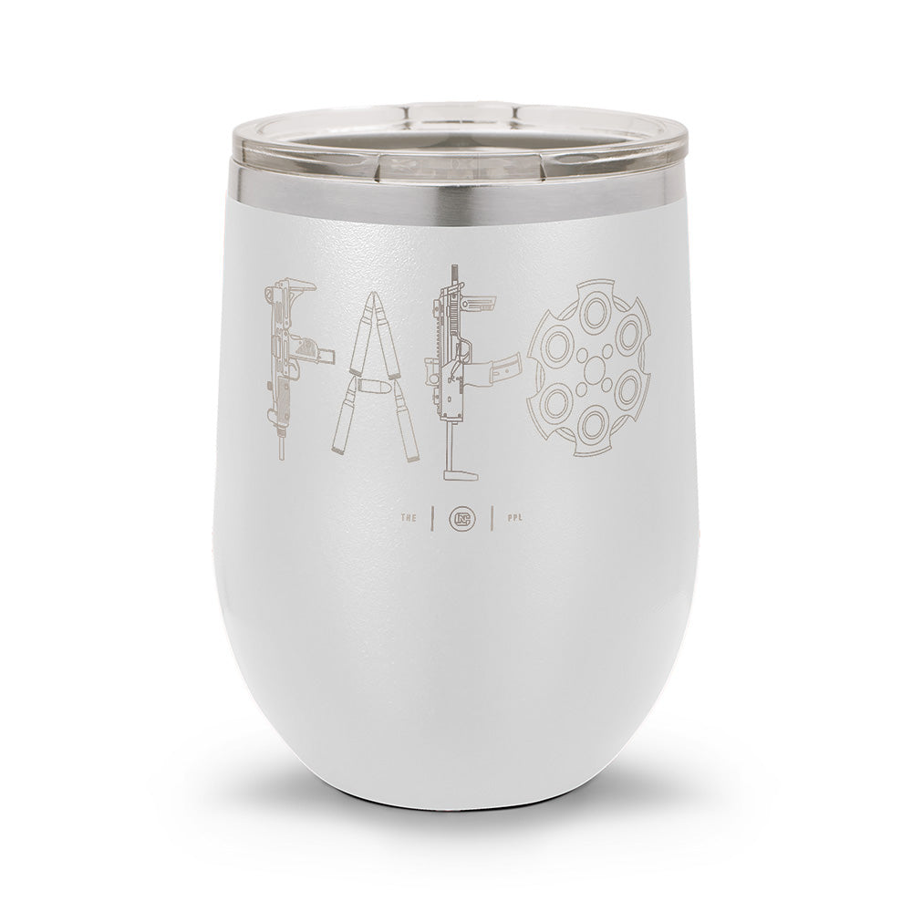 F Around & Find Out FAFO Detailed | Laser Etched 12oz Stemless Wine Cup
