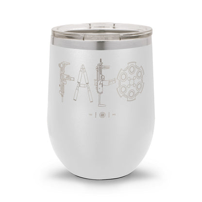 F Around & Find Out FAFO Detailed | Laser Etched 12oz Stemless Wine Cup