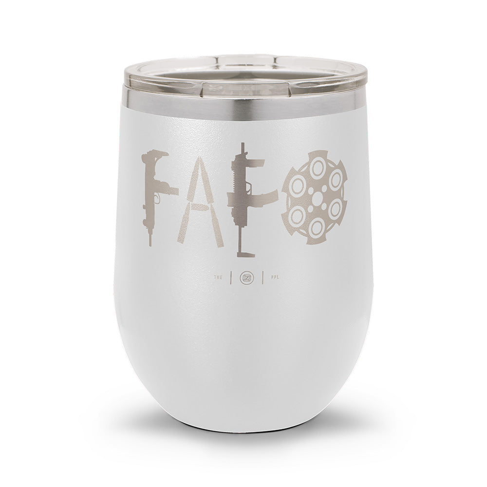 F Around & Find Out FAFO | Laser Etched 12oz Stemless Wine Cup