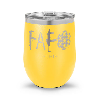 F Around & Find Out FAFO | Laser Etched 12oz Stemless Wine Cup